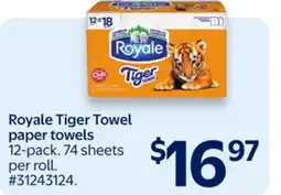 Walmart Royale Tiger Towel paper towels offer