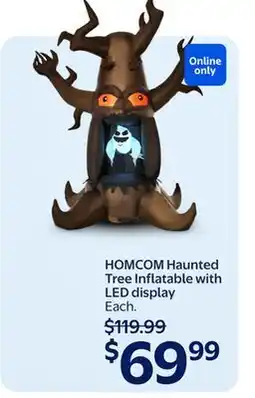 Walmart HOMCOM Haunted Tree Inflatable with LED display offer