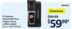 Walmart K-Express Essentials Plus single-serve coffee maker offer