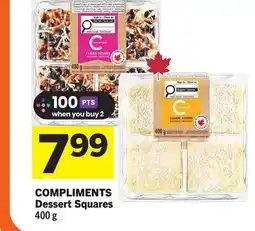 Foodland COMPLIMENTS Dessert Squares offer