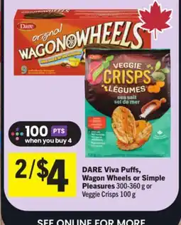 Foodland DARE Viva Puffs, Wagon Wheels or Simple Pleasures offer