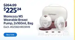 Walmart Momcozy M5 Wearable Breast Pump, 2x160ml, Bag offer