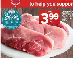 Foodland CONESTOGA MEATS Family Size Boneless Pork Sirloin Chops offer