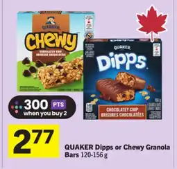 Foodland QUAKER Dipps or Chewy Granola Bars 120-156 g offer