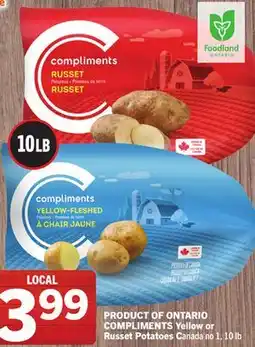 Foodland COMPLIMENTS Yellow or Russet Potatoes offer