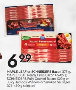 Sobeys MAPLE LEAF or SCHNEIDERS Bacon offer