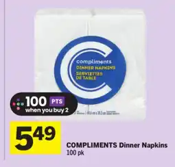 Foodland COMPLIMENTS Dinner Napkins offer