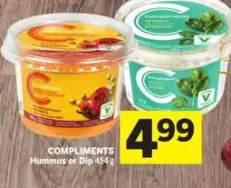 Foodland COMPLIMENTS Hummus or Dip offer