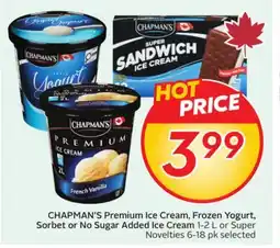 Sobeys Premium Ice Cream, Frozen Yogurt, Sorbet or No Sugar Added Ice Cream offer