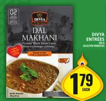 Food Basics DIVYA ENTRÉES offer
