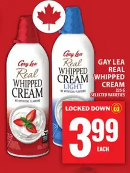 Food Basics GAY LEA REAL WHIPPED CREAM offer