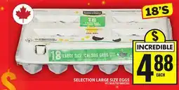 Food Basics SELECTION LARGE SIZE EGGS offer