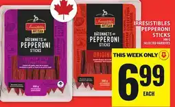 Food Basics IRRESISTIBLES PEPPERONI STICKS offer