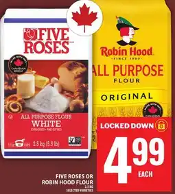 Food Basics FIVEROSES OR ROBINHOOD FLOUR offer