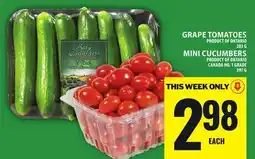 Food Basics GRAPE TOMATOES OR MINI CUCUMBERS offer