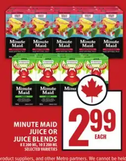 Food Basics MINUTE MAID JUICE OR JUICE BLENDS offer