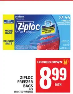 Food Basics ZIPLOC FREEZER BAGS offer