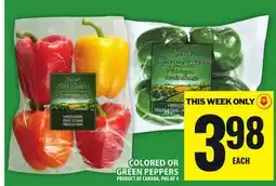 Food Basics COLORED OR GREEN PEPPERS offer