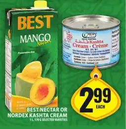 Food Basics BEST NECTAR OR NORDEX KASHTA CREAM offer