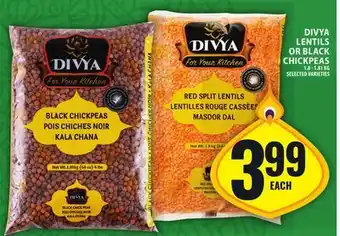Food Basics DIVYA LENTILS OR BLACK CHICKPEAS offer