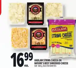 Metro HAOLAM STRING CHEESE OR NATURE'S BEST SHREDDED CHEESE offer
