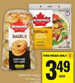 Food Basics DEMPSTER'S BAGELS OR 10 TORTILLAS offer