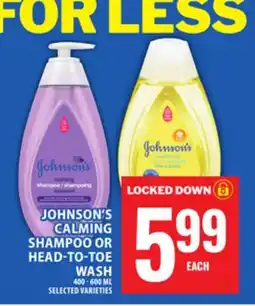 Food Basics JOHNSON'S CALMING SHAMPOO OR HEAD-TO-TOE WASH offer