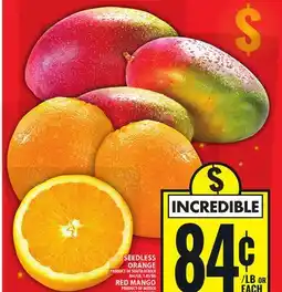 Food Basics SEEDLESS ORANGE OR RED MANGO offer