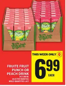 Food Basics FRUITE FRUIT PUNCH OR PEACH DRINK offer