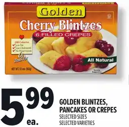 Metro GOLDEN BLINTZES, PANCAKES OR CREPES offer