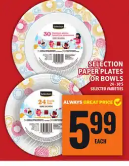 Food Basics SELECTION PAPER PLATES OR BOWLS offer
