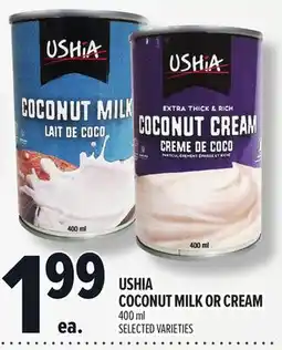 Metro USHIA COCONUT MILK OR CREAM offer