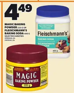 Loblaws MAGIC BAKING POWDER 225 G OR FLEISCHMANN'S BAKING SODA 400 G offer