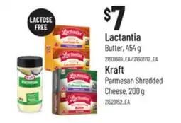 Loblaws LACTANTIA BUTTER, 454 G, KRAFT PARMESAN SHREDDED CHEESE, 200 G offer