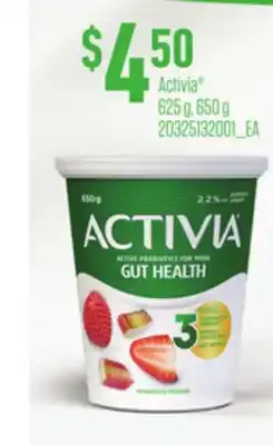 Loblaws ACTIVIA , 625 G, 650 G offer