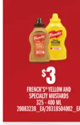 Loblaws FRENCH'S YELLOW AND SPECIALTY MUSTARDS, 325 - 400 ML offer
