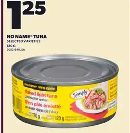 Loblaws NO NAME TUNA, 120 G offer
