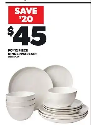 Loblaws PC 12 PIECE DINNERWARE SET offer