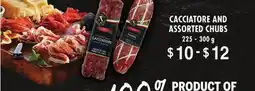Loblaws CACCIATORE AND ASSORTED CHUBS, 225 - 300 G offer