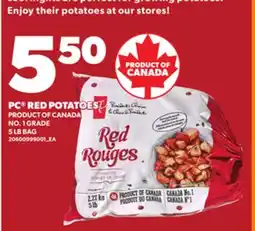 Loblaws PC RED POTATOES, 5 LB BAG offer
