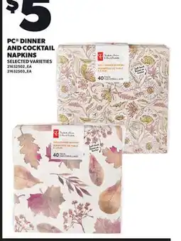 Loblaws PC DINNER AND COCKTAIL NAPKINS offer