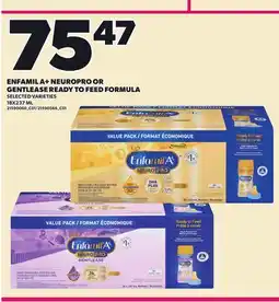 Loblaws ENFAMIL A+ NEUROPRO OR GENTLEASE READY TO FEED FORMULA, 18x237ml offer