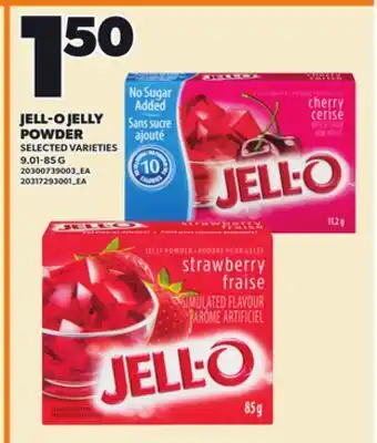 Loblaws JELL-O JELLY POWDER, 9.01-85 G offer