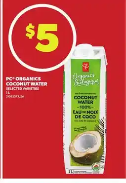 Loblaws PC ORGANICS COCONUT WATER, 1 L offer