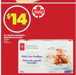Loblaws PC BACON-WRAPPED WILD SEA SCALLOPS, 260 G offer