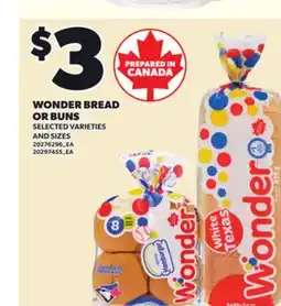 Loblaws WONDER BREAD OR BUNS offer