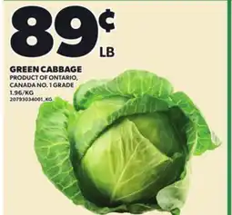 Loblaws GREEN CABBAGE offer
