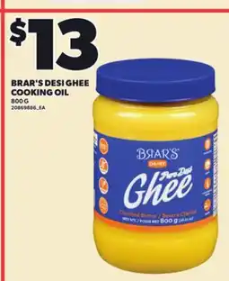 Loblaws BRAR'S DESI GHEE COOKING OIL, 800g offer
