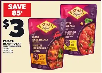 Loblaws PATAK'S READY TO EAT, 285 ML offer