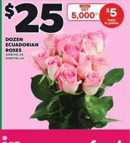 Loblaws DOZEN ECUADORIAN ROSES offer